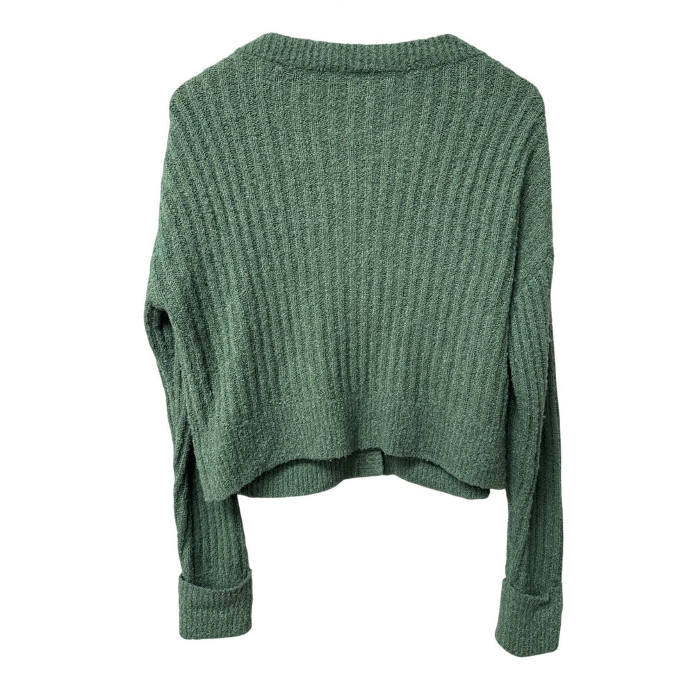 Revolve Lovers & Friends Caroline Cardigan Woman XS Green Moss Ribbed Wool Blend - Picture 4 of 8